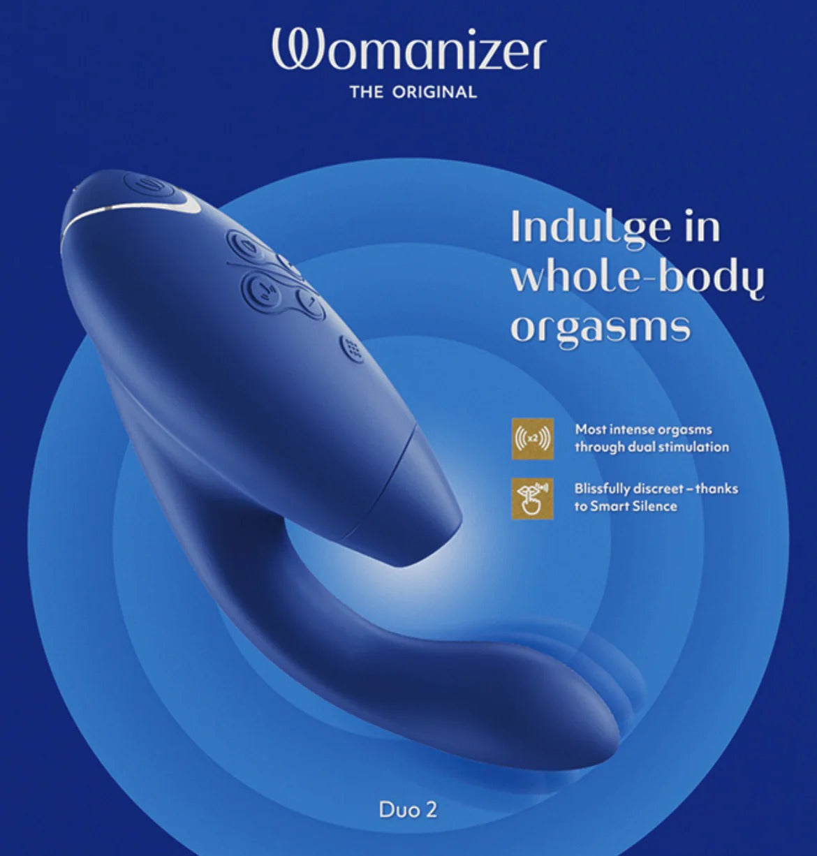 Womanizer Duo 2 Rechargeable Silicone G-Spot and Clitoral Stimulator