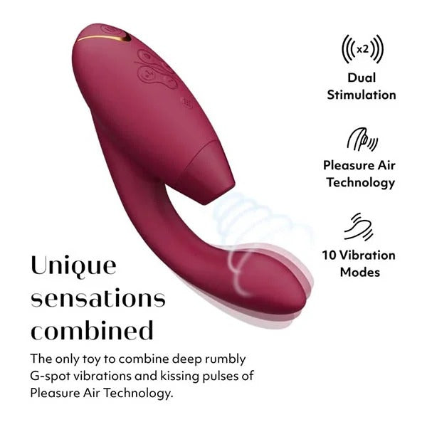 Womanizer Duo 2 Rechargeable Silicone G-Spot and Clitoral Stimulator