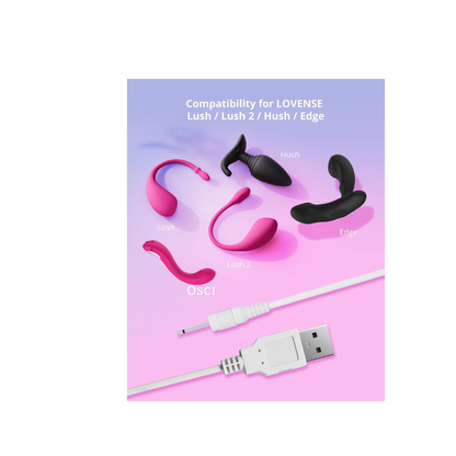 สายชาร์จ LOVENSE สำหรับของเล่น Lush/Lush 2/ Hush/Edge/Osci