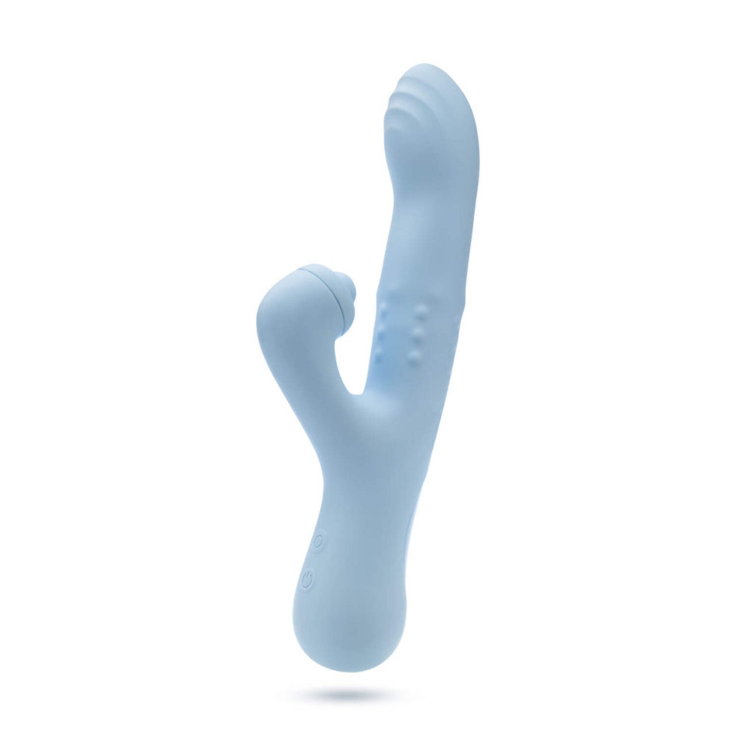 Blush Devin 9.25 Inch G Spot Clitoral Dual Stimulation Rabbit Vibrator In Blue