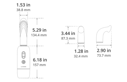 Lovense Spinel - App Control, Multi Attachment - Heating, Thursting  & Vibrating Dildo