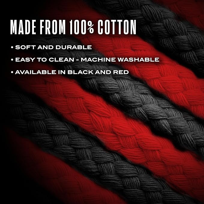 Blush Novelties Temptasia Red Bondage Rope, 32 Foot Non-Slip Shibari Rope 100% Cotton, Comfortable BDSM, Easy to Clean, Machine Washable, Thick and Sturdy for Binding