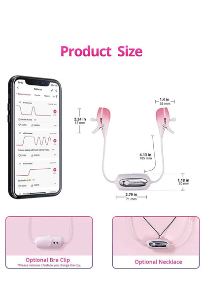 LOVENSE - Gemini Bluetooth Adjustable Vibrating Nipple Clamps