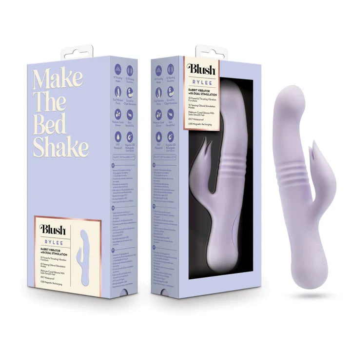 Blush Rylee 9.25 Inch G Spot  Dual Stimulation Rabbit