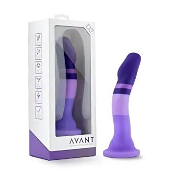 Avant By Blush® | Purple Rain D2: Artisan 7 Inch Curved G-Spot Dildo with Suction Cup Base