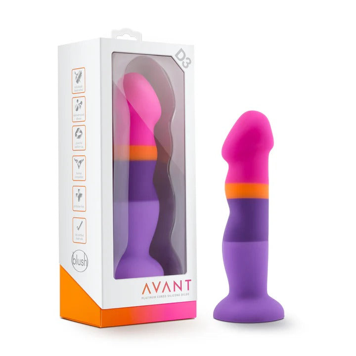 Avant By Blush® | Summer Fling D3: Artisan 8 Inch Curved G-Spot Dildo with Suction Cup Base