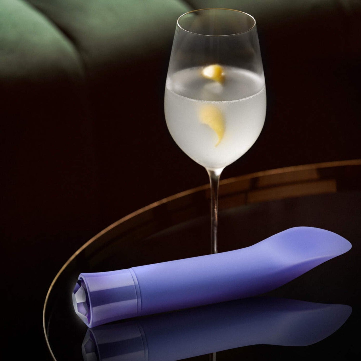 Blush Oh My Gem Enrapture 6.5 Inch Warming  Vibrator in Tanzanite - Made with Smooth Ultrasilk® Puria™ Silicone