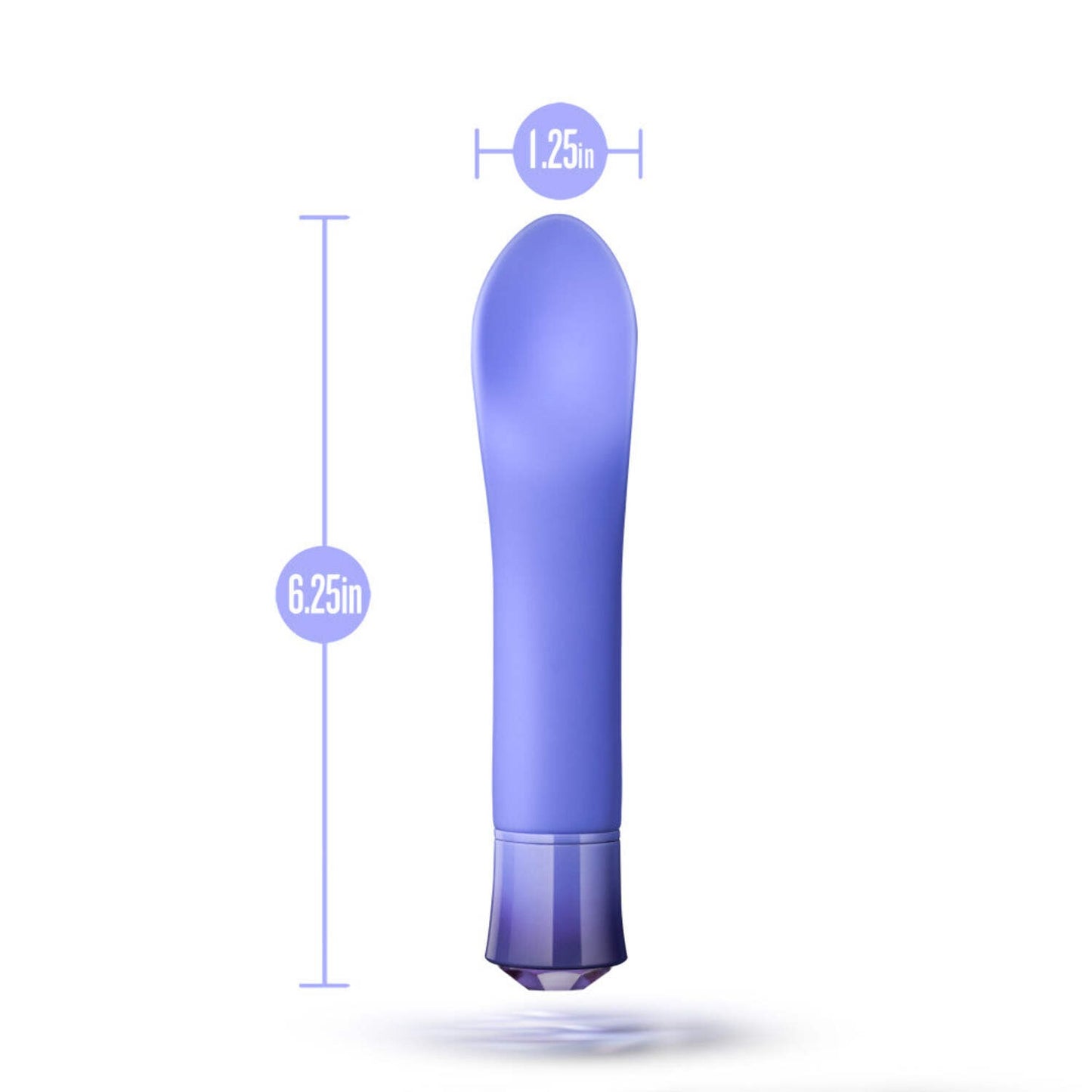 Blush Oh My Gem Enrapture 6.5 Inch Warming  Vibrator in Tanzanite - Made with Smooth Ultrasilk® Puria™ Silicone