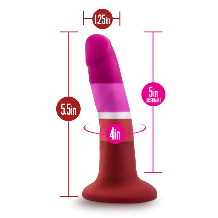 Avant By Blush® | Pride Beauty P3: Artisan 5 Inch Dildo with Suction Cup Base