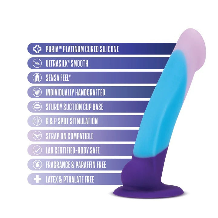 Avant By Blush® | Purple Haze D16: Artisan 7 Inch Curved G-Spot Dildo with Suction Cup Base