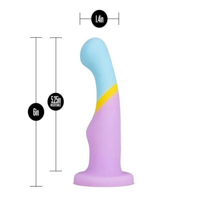 Avant By Blush® | Heart of Gold D14: Artisan 6 Inch Curved P-Spot / G-Spot Dildo with Suction Cup Base