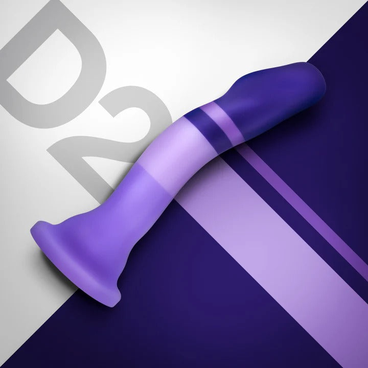 Avant By Blush® | Purple Rain D2: Artisan 7 Inch Curved G-Spot Dildo with Suction Cup Base