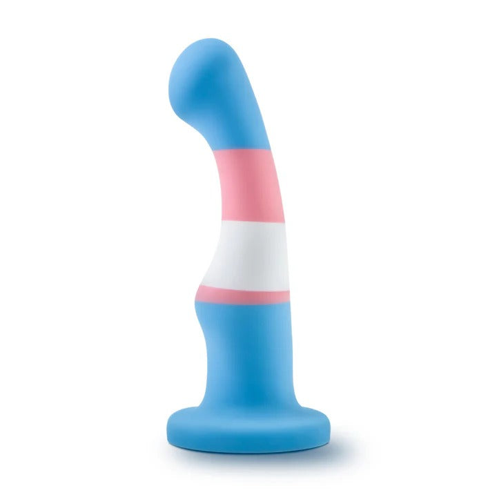 Avant By Blush® | Pride True Blue P2: Artisan 6 Inch Curved P-Spot / G-Spot Dildo with Suction Cup Base