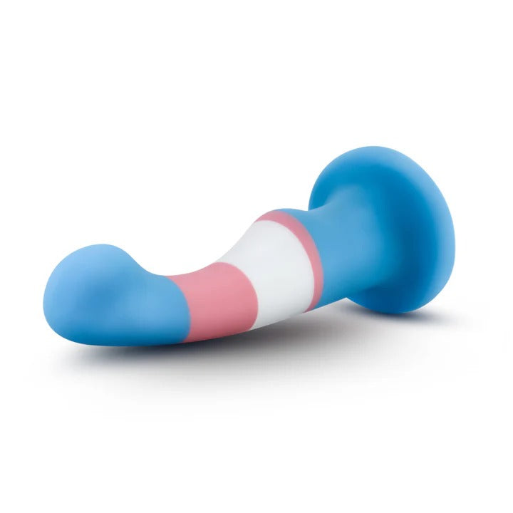 Avant By Blush® | Pride True Blue P2: Artisan 6 Inch Curved P-Spot / G-Spot Dildo with Suction Cup Base