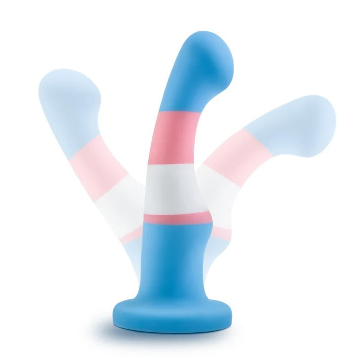 Avant By Blush® | Pride True Blue P2: Artisan 6 Inch Curved P-Spot / G-Spot Dildo with Suction Cup Base