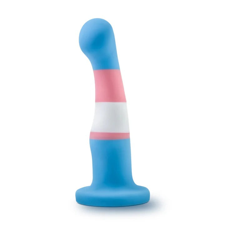 Avant By Blush® | Pride True Blue P2: Artisan 6 Inch Curved P-Spot / G-Spot Dildo with Suction Cup Base