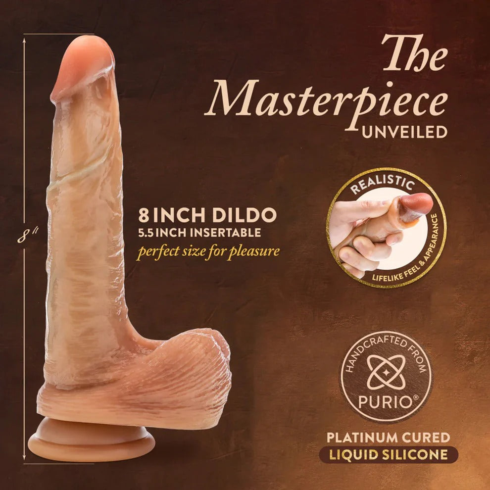 Blush Renaissance DaVinci 8" Sliding Foreskin Dildo with Squeezable Balls