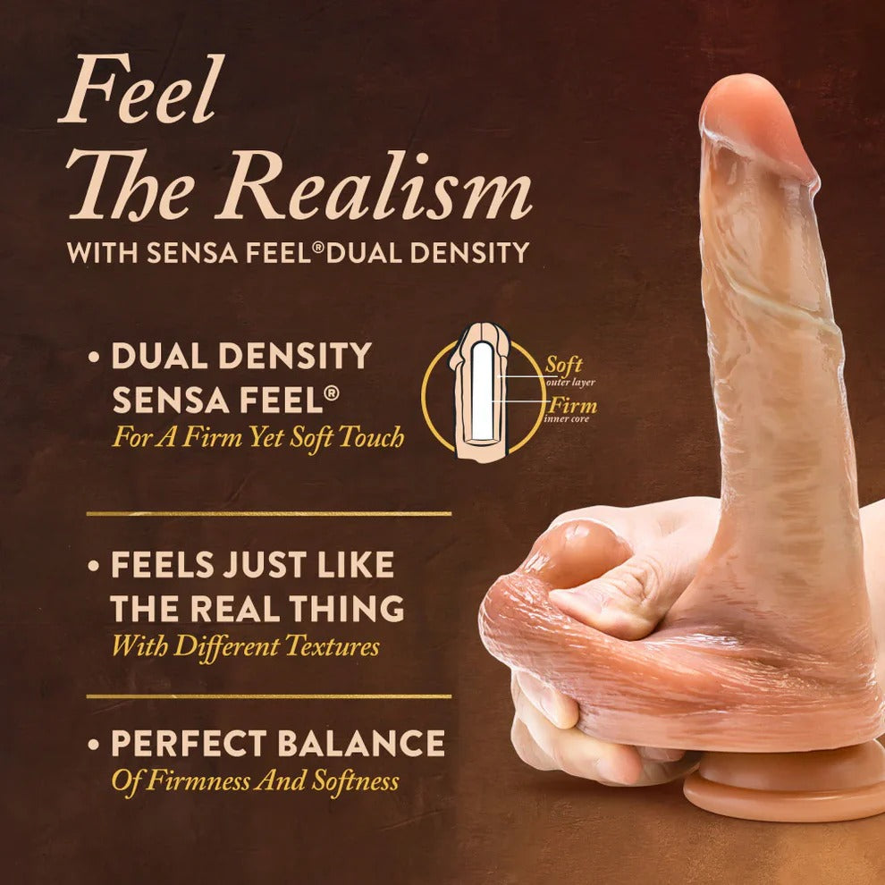 Blush Renaissance DaVinci 8" Sliding Foreskin Dildo with Squeezable Balls