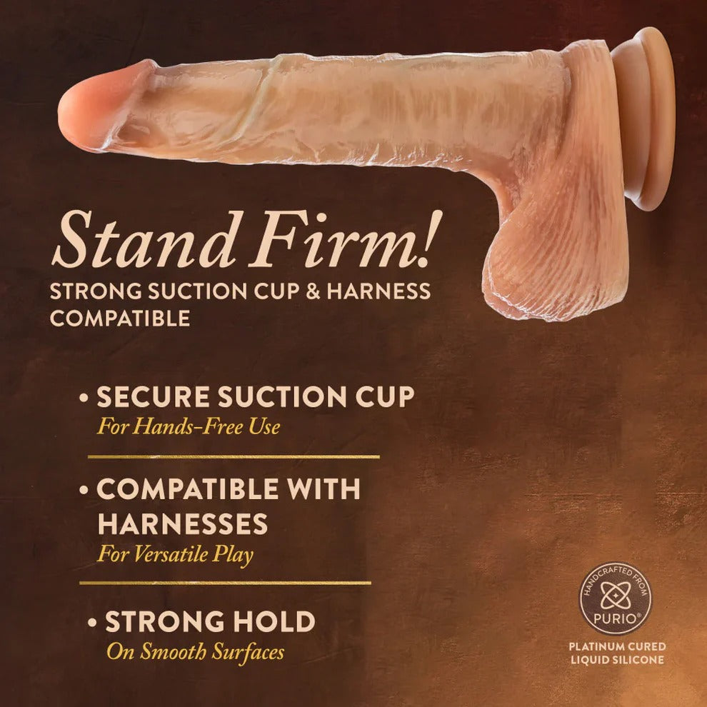 Blush Renaissance DaVinci 8" Sliding Foreskin Dildo with Squeezable Balls