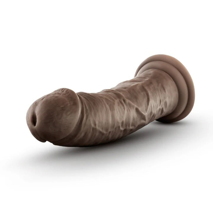 Dr. Skin Glide By Blush® | Realistic Chocolate 8-Inch Long Self-Lubricating Dildo With Suction Cup Base