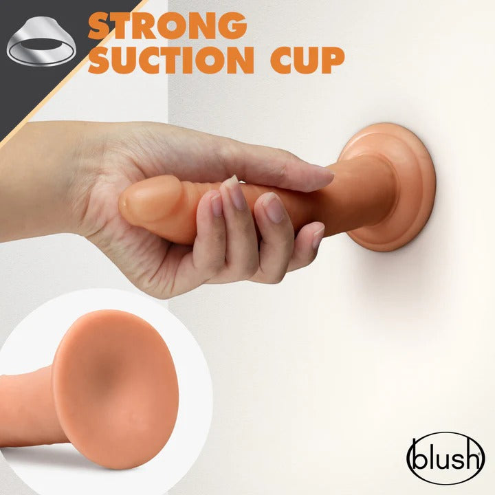 Dr. Skin Glide By Blush® | Realistic Mocha 7.5-Inch Long Self-Lubricating Dildo With Suction Cup Base