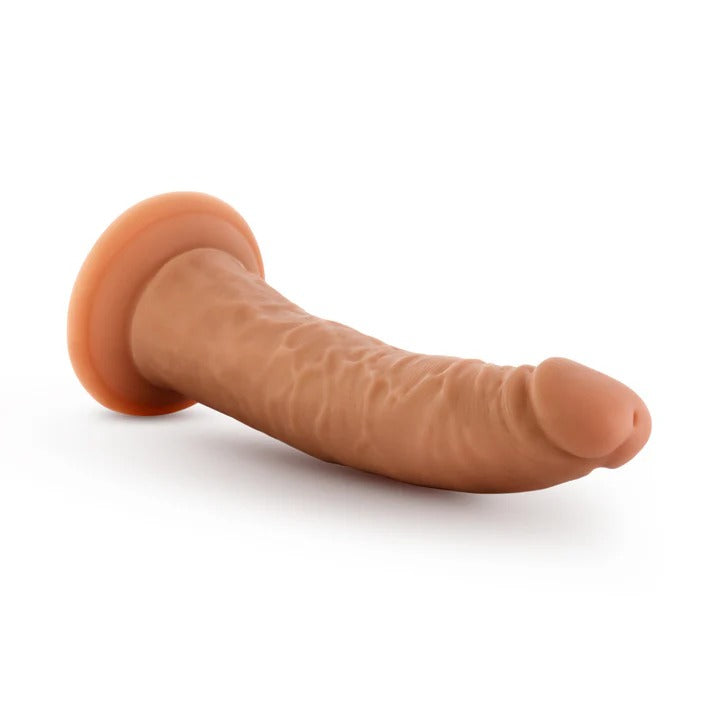 Dr. Skin Glide By Blush® | Realistic Mocha 7.5-Inch Long Self-Lubricating Dildo With Suction Cup Base