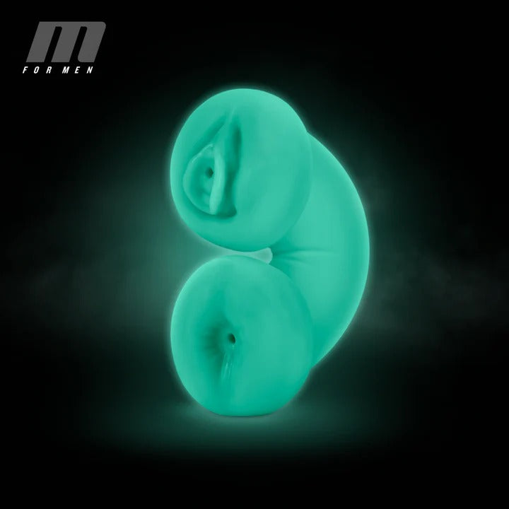 M For Men By Blush® | Soft & Wet Double Trouble Glow in the Dark Realistic Vanilla Masturbator / Stroker