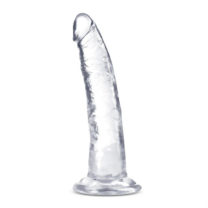 B Yours Plus By Blush® | Lust N’ Thrust Realistic G-Spot Clear 7.5-Inch Long  Suction Base Dildo