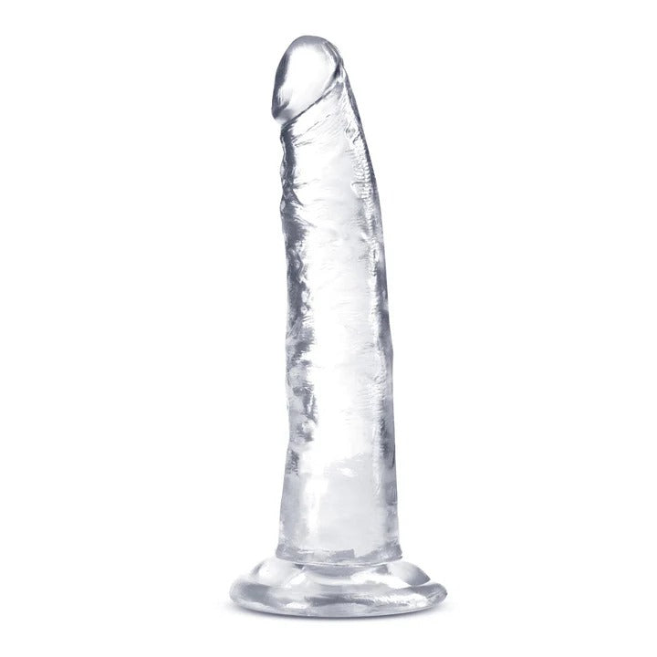 B Yours Plus By Blush® | Lust N’ Thrust Realistic G-Spot Clear 7.5-Inch Long  Suction Base Dildo