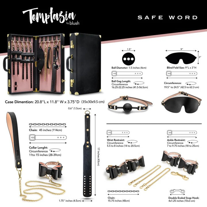 Temptasia By Blush® - Safe Word Bondage Kit with Black Suitcase By Blush