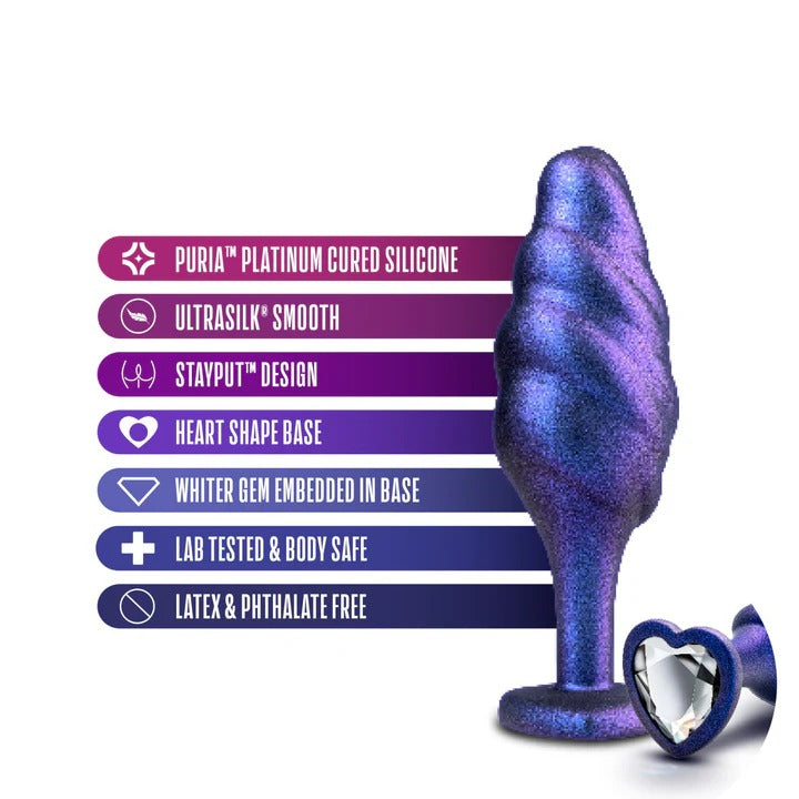 Anal Adventures Matrix By Blush® -  Bumped Bling Sapphire 4.5-Inch Anal Plug