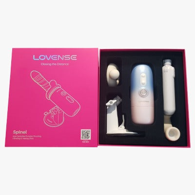 Lovense Spinel - App Control, Multi Attachment - Heating, Thursting  & Vibrating Dildo