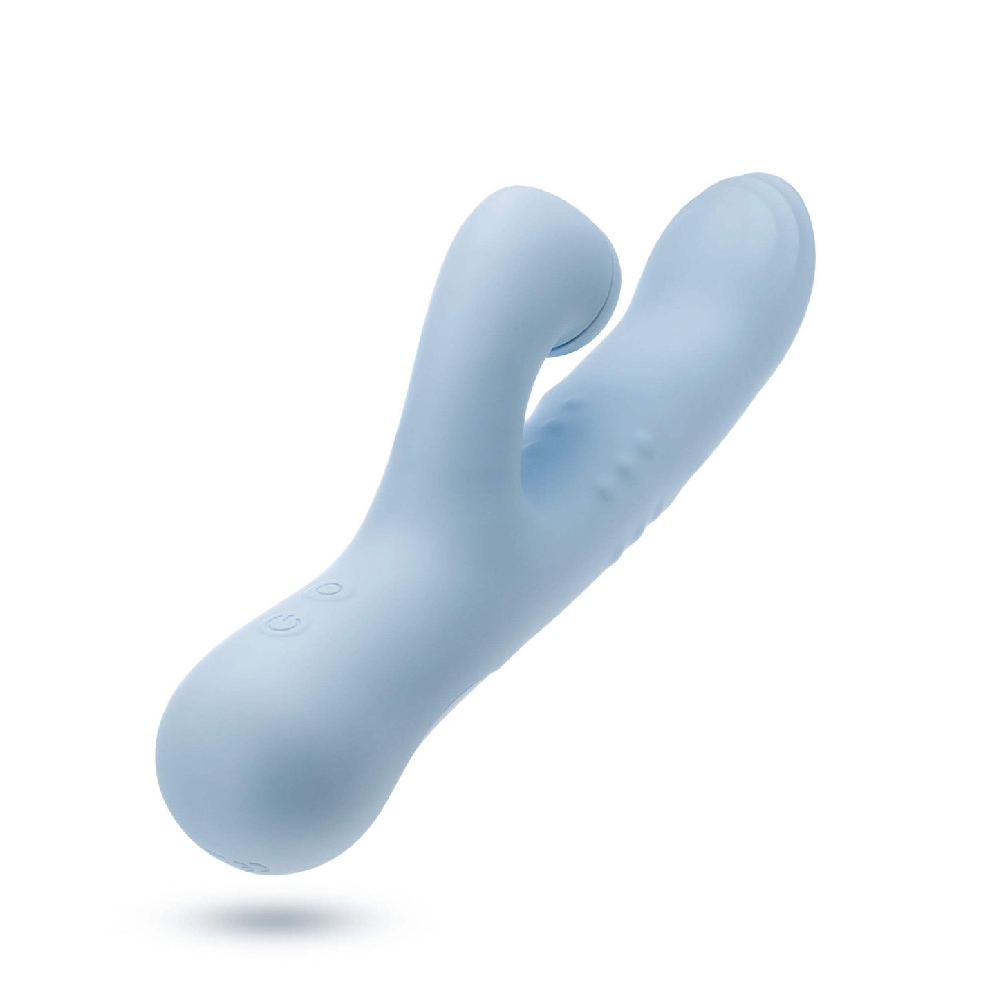 Blush Devin 9.25 Inch G Spot Clitoral Dual Stimulation Rabbit Vibrator In Blue